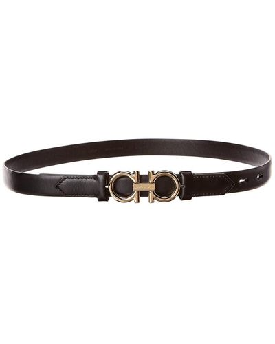 Ferragamo Salvatore Gancini Sized Leather Belt - Brown