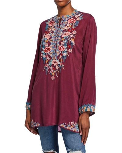 Johnny Was Beatrix Tunic - Red