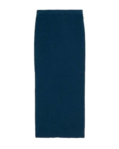Nation Ltd Zion Maxi Skirt W/ Side Slit - Blue