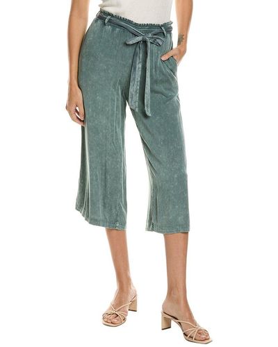 Chaser Brand Heirloom Cropped Paperbag Pant - Blue