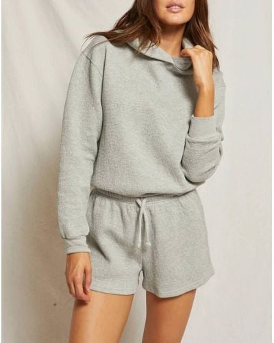PERFECTWHITETEE Page Quilted Hoodie - Gray