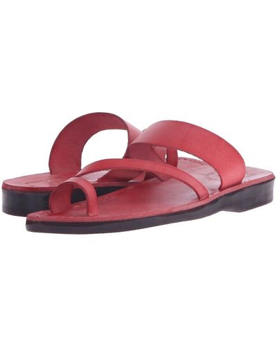 Jerusalem Sandals Zohar Slide Sandal - Red