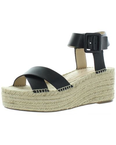 Sole Society Audrina Leather Ankle Strap Wedge Sandals - Green