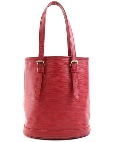 Louis Vuitton Bucket Leather Shoulder Bag (pre-owned) - Red