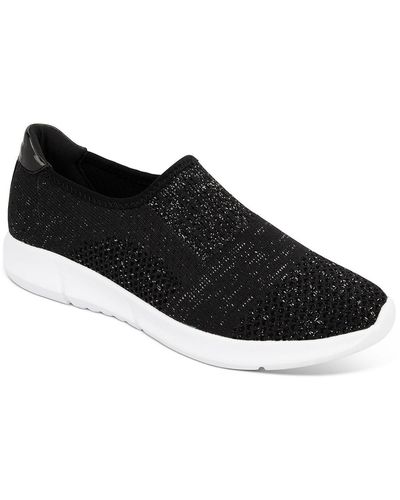 Karen Scott Kassy Knit Comfort Insole Casual And Fashion Sneakers - Black