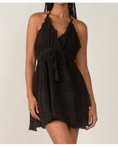 Elan Summer Breeze Gauze Dress In Black
