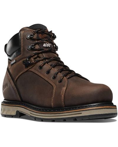Danner Men's Steel Yard 6" Steel Toe Shoe - Extra Wide - Brown