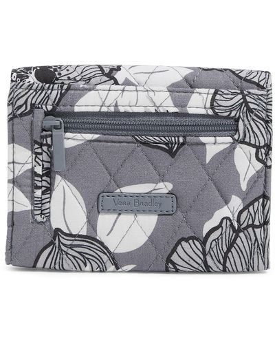 Vera Bradley Cotton Rfid Mini Tri-fold Wallet - Metallic