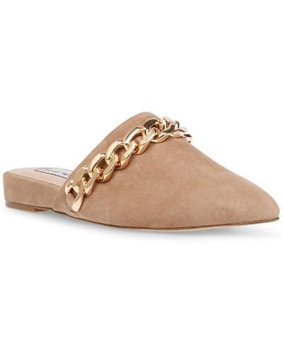 Steve Madden Fawn Padded Insole Slide On Flats - Brown