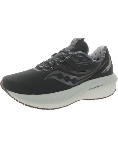 Saucony Triumph 20 Runshield Fitness Logo Running Shoes - Gray
