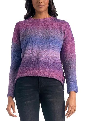 Elan Kimberly Space Dye Sweater - Purple