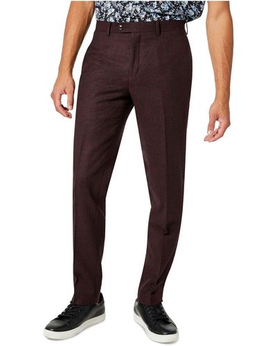 Tallia Wool Slim Fit Suit Pants - Purple