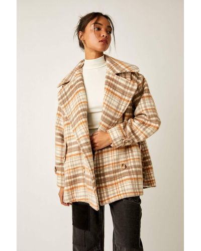 Free People Highlands Wool Peacoat - Natural