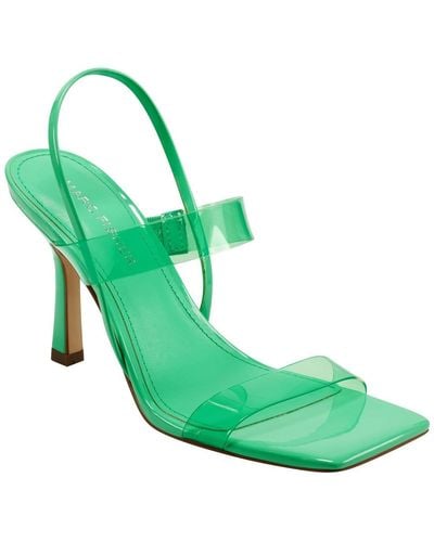 Marc Fisher Dekle Padded Insole Slingback Strappy Sandals - Green