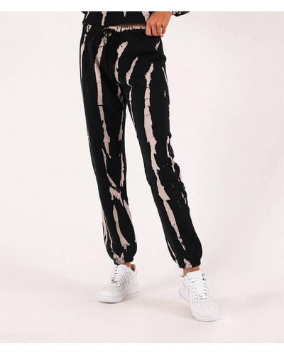 Pam & Gela Bleach Tie Dye Gym Sweatpants - Black