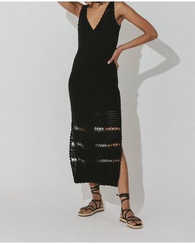 Cleobella Diah Crochet Midi Dress - Black