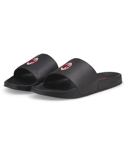 PUMA Leadcat 2.0 Acm Faux Leather Slip On Slide Sandals - Black