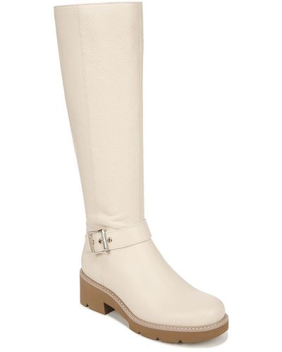 Naturalizer Darry Tall Belted Water Repellent Knee-high Boots - White