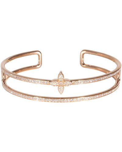 Louis Vuitton Idylle Blossom Bracelet With Diamonds In 18k Rose Gold 1.17 Ctw - White