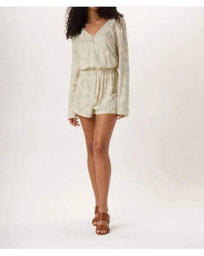 The Normal Brand Bell Sleeve Romper - Natural