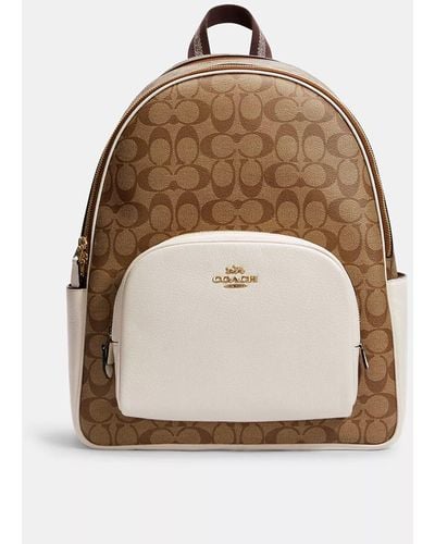 COACH Large Court Backpack - Natural