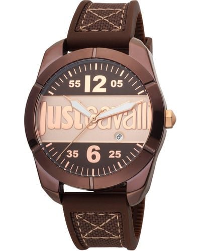 Just Cavalli Young Brown Dial Watch - Metallic