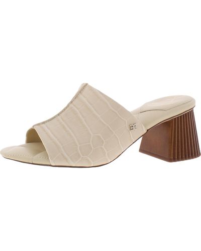Sam Edelman Sonya Leather Slip On Mule Sandals - Natural