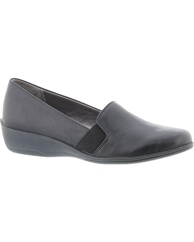 LifeStride Isabella Leather Slip On Casual Shoes - Gray