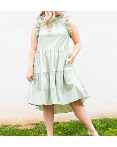 Moodie Tiered Dress - Green