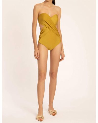 Adriana Degreas Solid Strapless Swimsuit - Multicolor