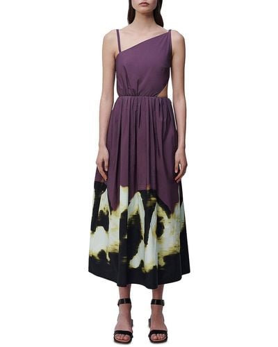 Jonathan Simkhai Collene Cotton Printed Midi Dress - Purple