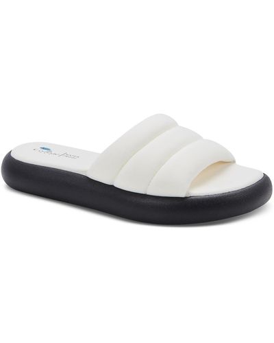 Aqua College Simona Peep-toe Manmade Flatform Sandals - Multicolor