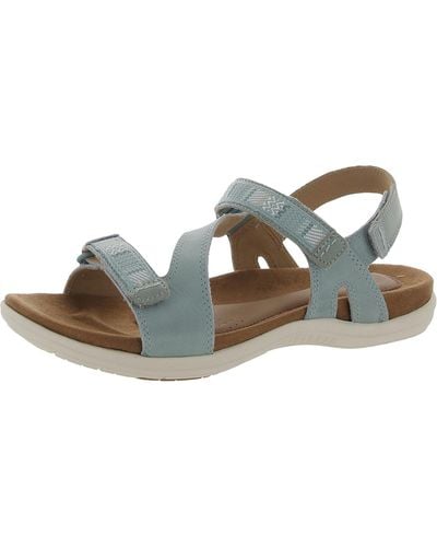 Cobb Hill Rubey Leather Memory Foam Strappy Sandals - Blue