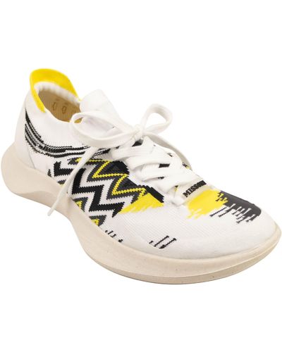Missoni And Black Acbc Fly Knit Chevron Low Top Sneakers - Metallic