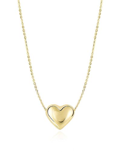 The Lovery Puffy Heart Necklace - Natural