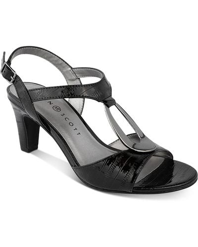 Karen Scott Danee 1 Shimmer Embellished Dress Sandals - Black