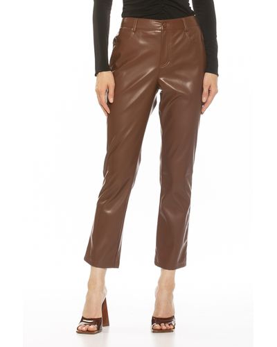 Alexia Admor Mila Leather Pants - Brown