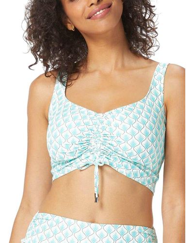 Coco Reef Elevate Shirred Underwire Bikini Top - Blue