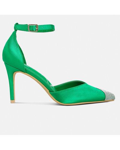 LONDON RAG Everalda Toe Cap Embellished Sandals - Green