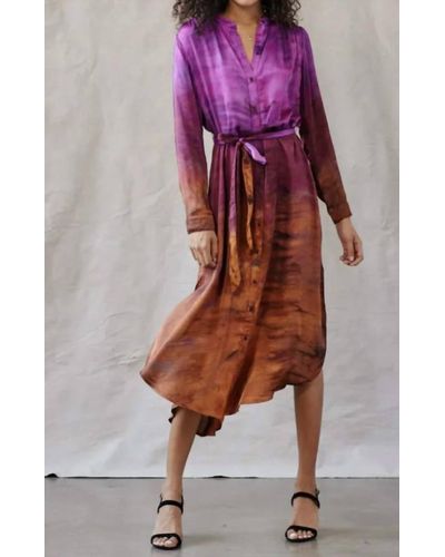 Bella Dahl Flowy Hem Maxi Dress - Purple