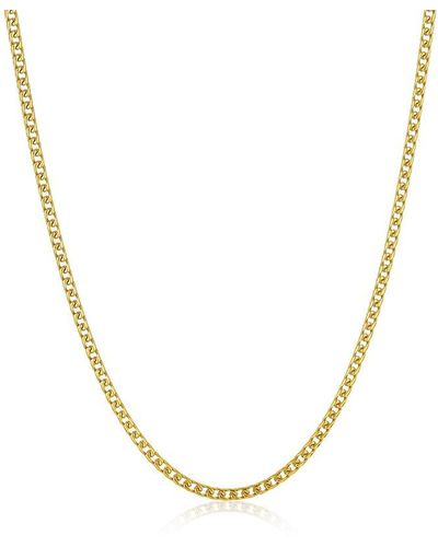 Crucible Jewelry Crucible Los Angeles 3mm Stainless Steel Rounded Franco Chain 22 Inches - Metallic