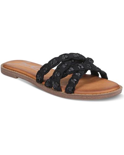 Zodiac Cerina Woven Slip-on Slide Sandals - Brown