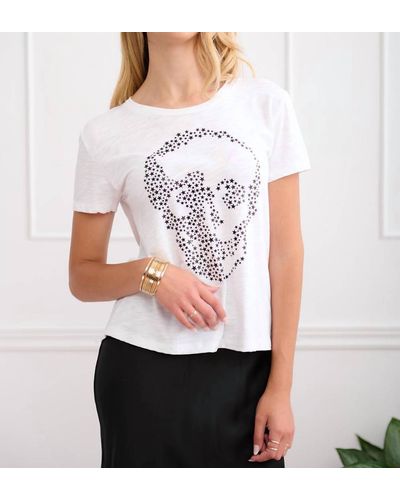 Chrldr Star Skull T-shirt - White