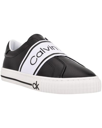 Calvin Klein Clairen Slip On Laceless Casual And Fashion Sneakers - Black