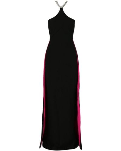 Stella McCartney Elina Embellished Halter-neck Gown - Black