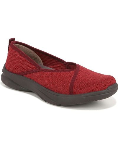 Bzees Legacy Knit Textu Casual And Fashion Sneakers - Red