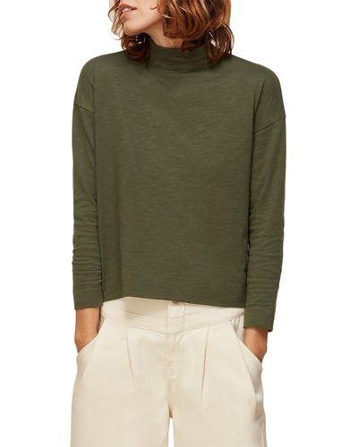 Whistles High Neck Relaxed T-shirt - Green