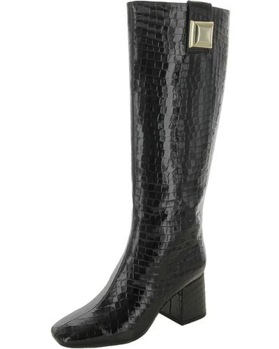 Katy Perry Faux Leather Tall Knee-high Boots - Black