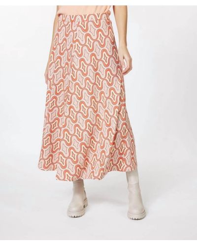EsQualo Wide Groovey Skirt - Pink