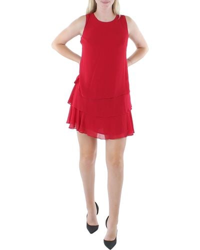 Lauren by Ralph Lauren Tie Knee Shift Dress - Red